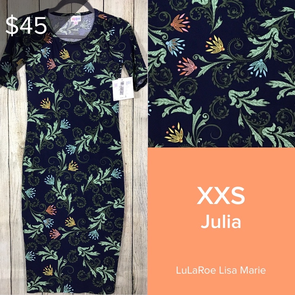 LuLaRoe Julia Midi Pencil dress - NWT -XXS